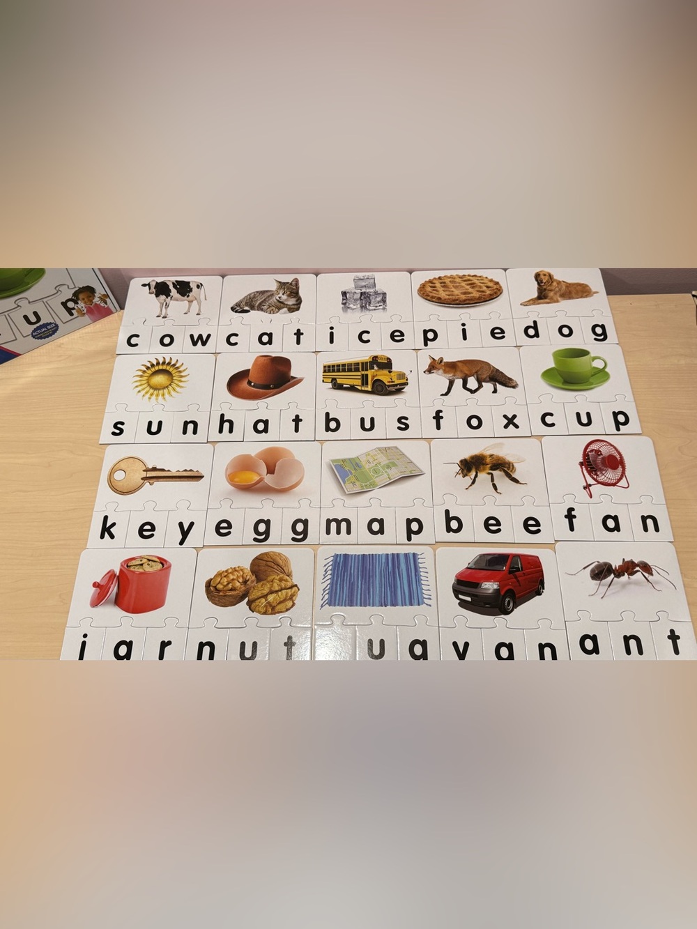 Educational Alphabet Puzzle Set - White Letter Matching Cards